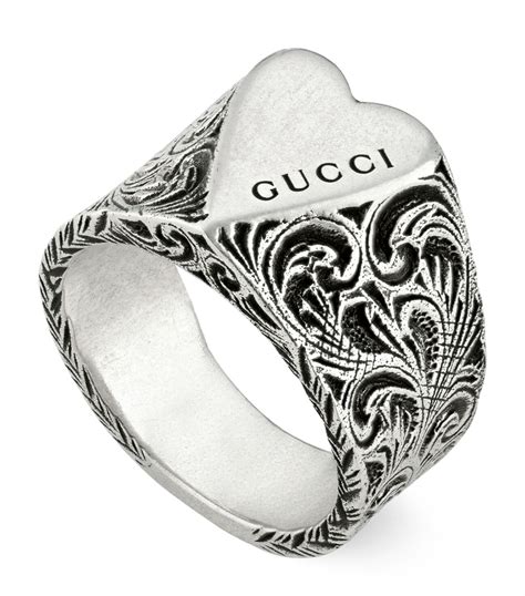 silver gucci ring plain